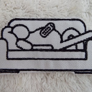 Couch Potato Iron-on Patch