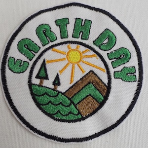 Jordens dag broderi stryklapp