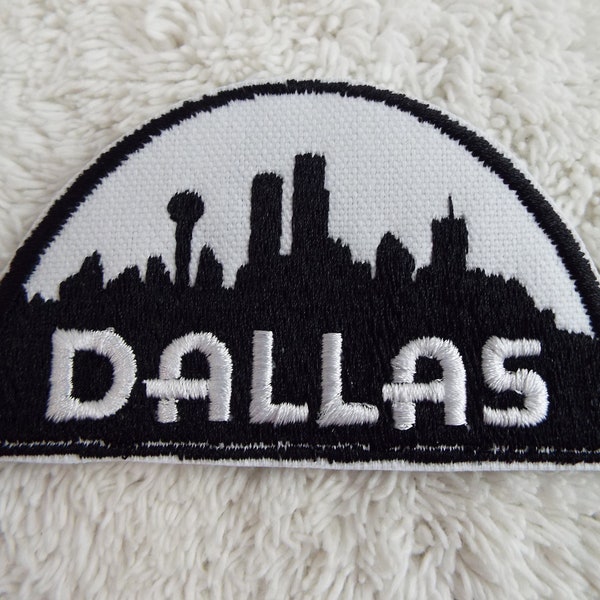 Dallas City Skyline Embroidered iron On Patch