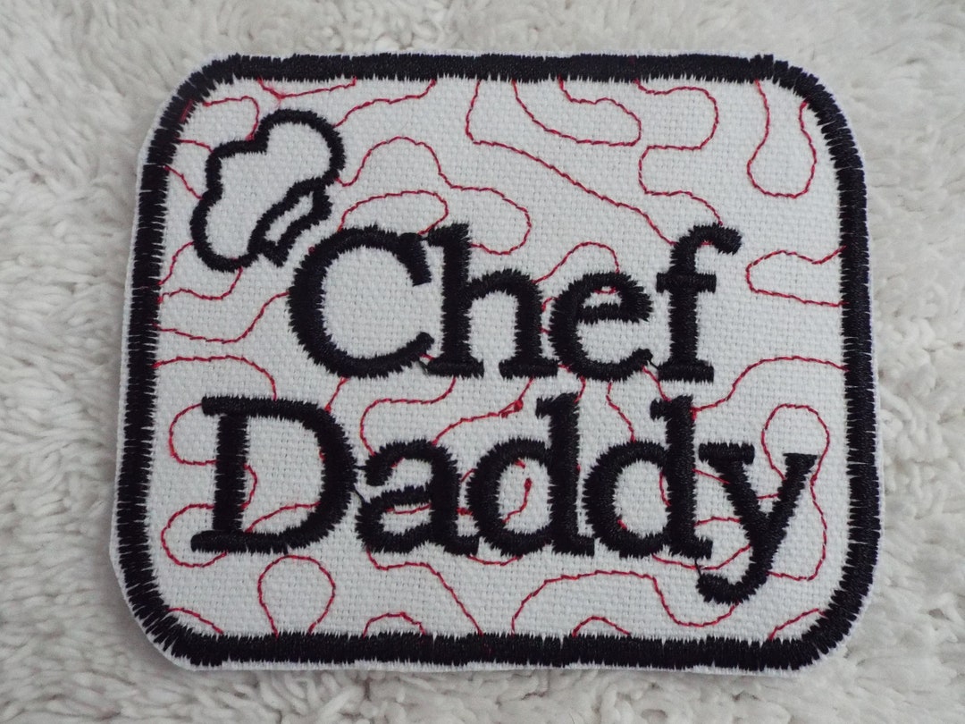 Chef Daddy Embroidered Iron on Patch - Etsy