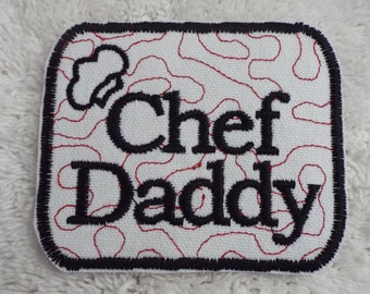 Chef Daddy Embroidered Iron On Patch