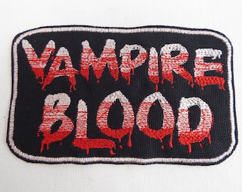 Vampire Blood Embroidery Iron-on Patch