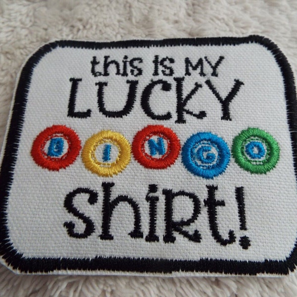 This is My Lucky BINGO Shirt Embroidery Iron-on Patch