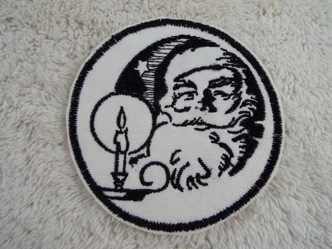 Patch Termoadesiva Babbo Natale - Ricamo Merry Christmas 10x10 Cm - Toppa Per Abbigliamento, Borse, Zaini - Personalizzabile Su Richiesta