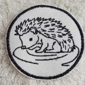 Hedgehog Embroidered Iron On Patch