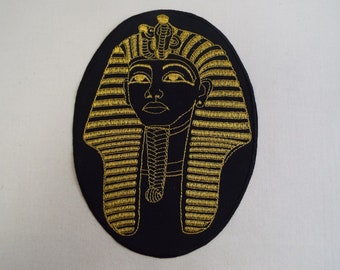 Extra Large Egyptian Gold King Tut Pharaoh Iron-on Patch