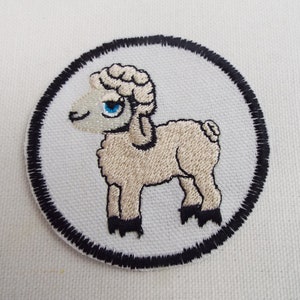 Lamb Embroidered Iron-on Patch