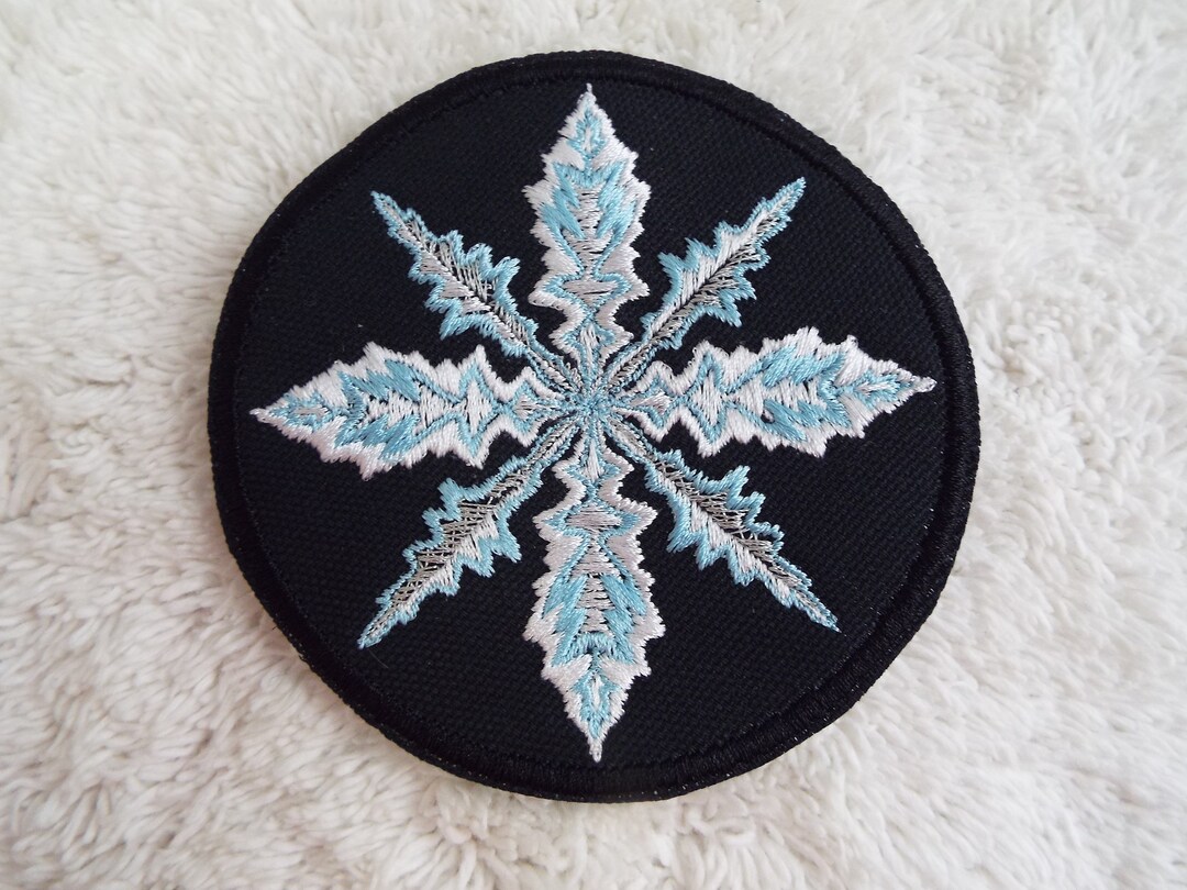 Snowflake Iron On Patch Embroidered Snowflake Iron-On Patch - Sew - Foto 2