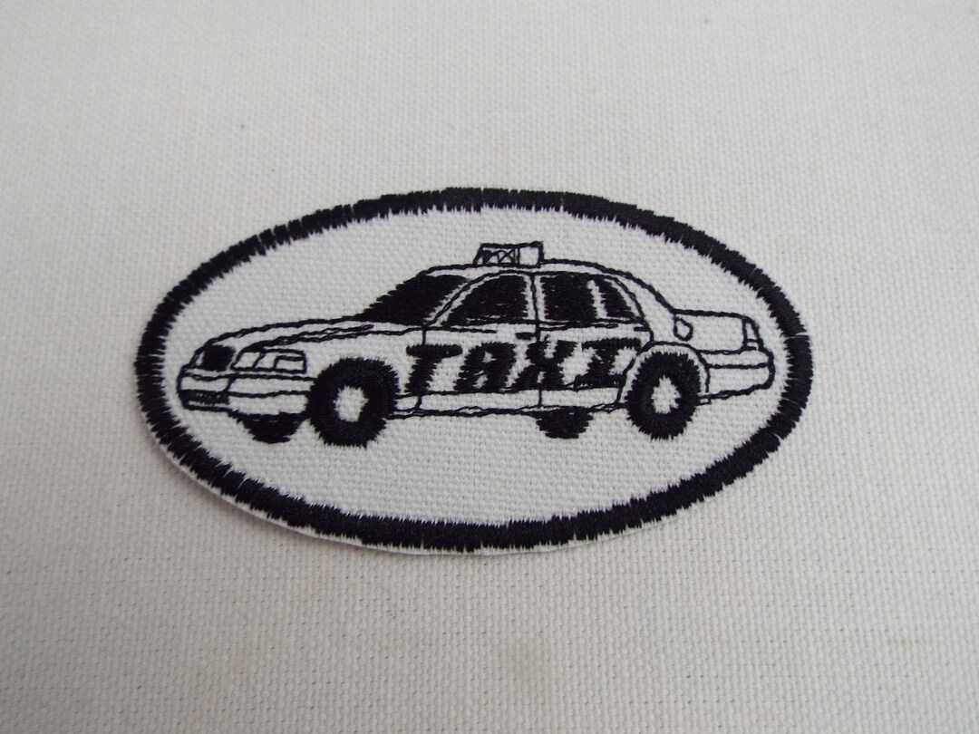 Taxi Car Embroidered Iron-on Patch - Etsy