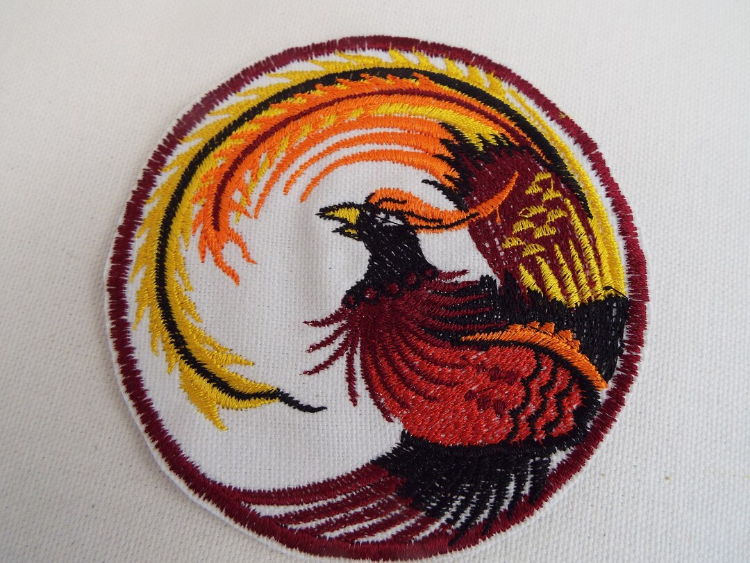 Phoenix Bird Embroidery Iron-on Patch - Etsy