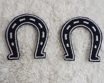 2 pcs Horseshoes Embroidery Iron-on Patch