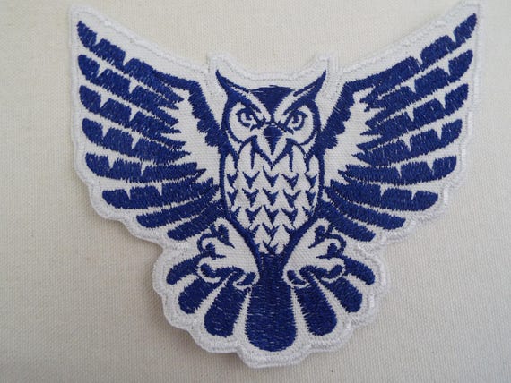 Set of 3 Owls ron / Sew on Embrodered Patch Applqués Badge - Etsy UK