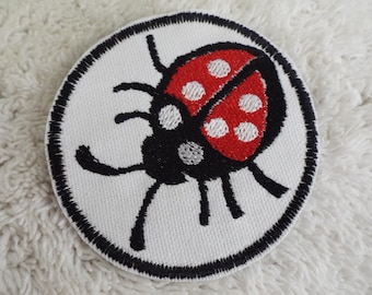 Ladybug Embroidery Iron-on Patch