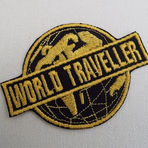 Patch termocolante bordado de viajante do mundo