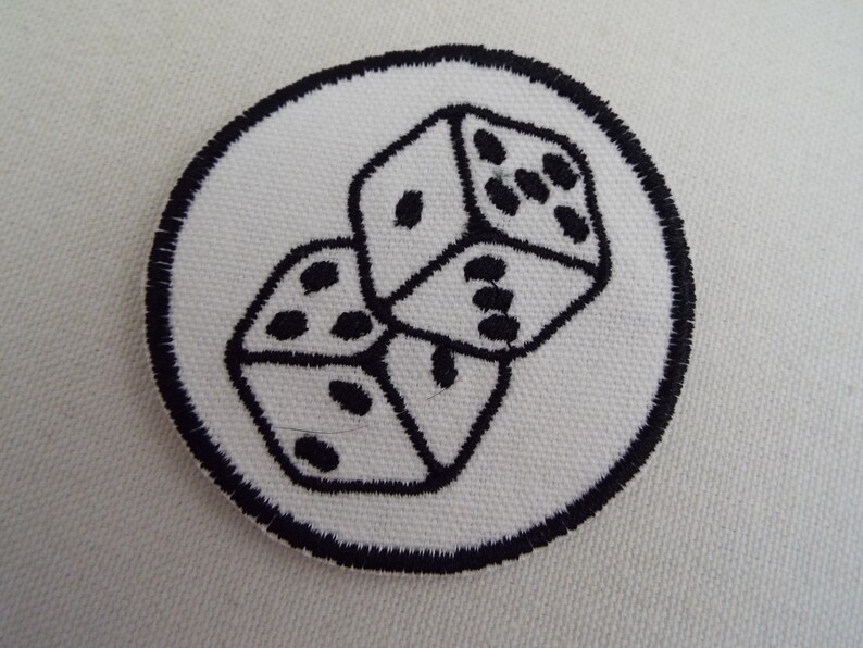 Dice Embroidery Iron-on Patch - Etsy