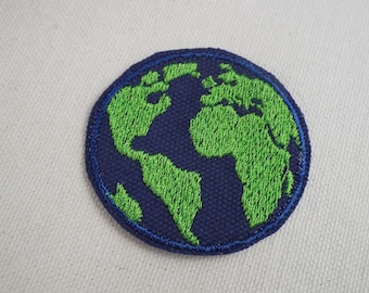 World Globe Embroidery Iron-on Patch