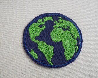 World Globe Embroidery Iron-on Patch