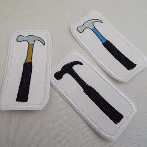 Hammer Carpentry Tool Embroidery Iron-on Patch