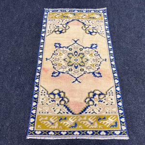 Small Carpet Rug, Small Oushak Rug, Small Oriental Rug,Small Entry Rug,1.7x3.2ft, Small Turkish Rug, Vintage Small Rug, Entry Rug, Bath Rug