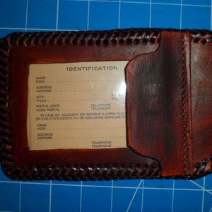 Étui pour carte d'identité de poche en cuir véritable