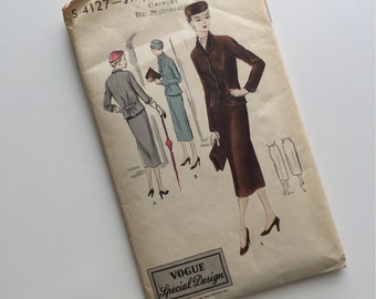 Vogue Special Design Pattern No. 4127. 1950’s New Look. Size 12. Purchased at Lord & Taylor. Includes Vogue Cloth Labels.