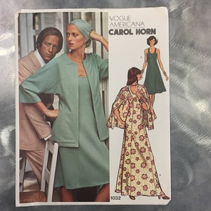 Vogue Americana Carol Horn 1032 Misses’ Jacket and Dress Pattern, 17 Pieces. All instructions  and Patterns Complete. Never Used.