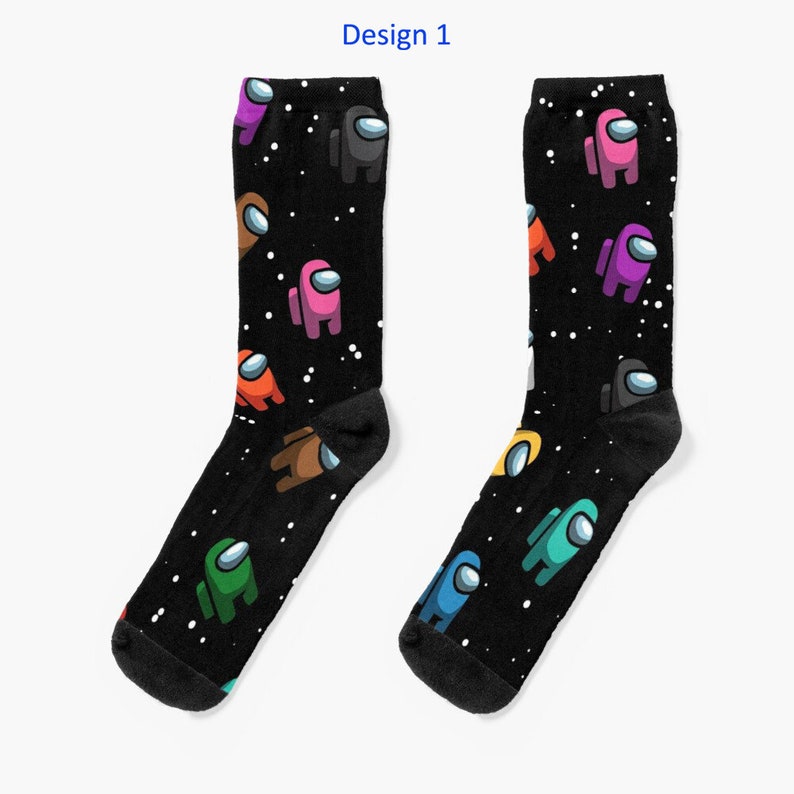 Among Us Socks Unisex Socks Among Us Video Games Socks For Etsy