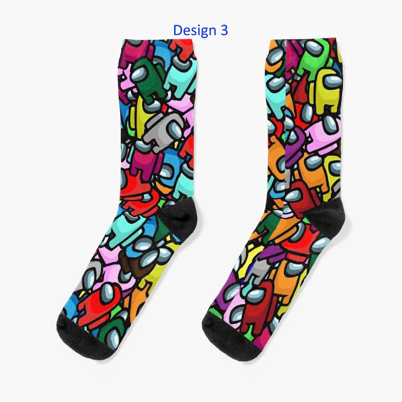 Among Us Socks Unisex Socks Among Us Video Games Socks For Etsy