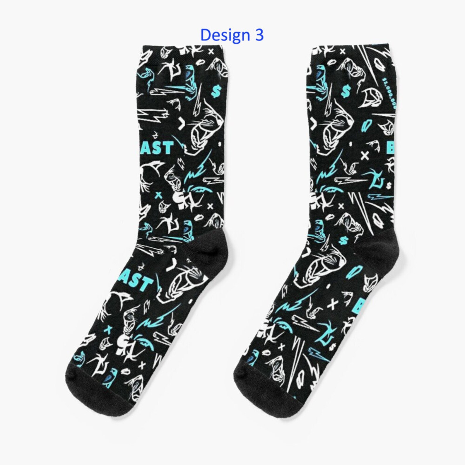 Mr Beast Unisex Socks MrBeast Socks For Womens and Mens Adult Etsy
