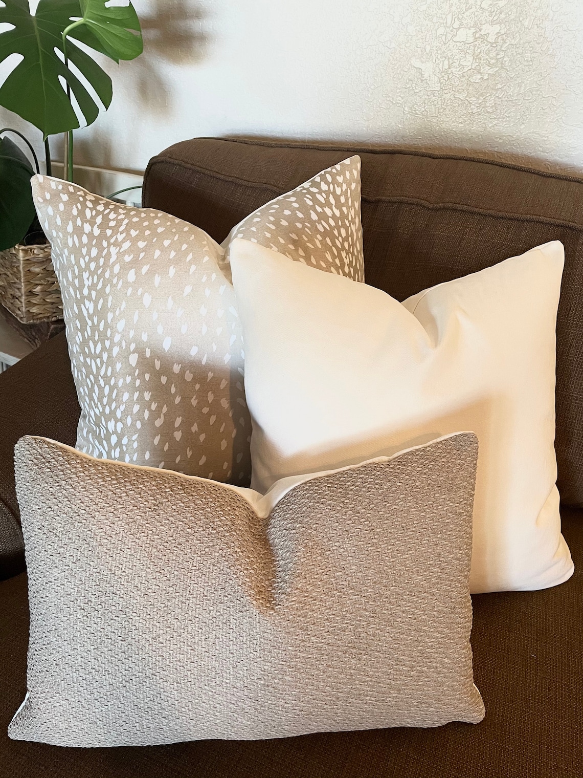 Neutral Throw Pillow Collection/Lindsey Collection/Designer Etsy
