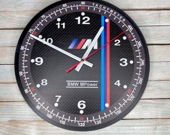 Unique BMW design wall clock - Large modern clock - BMW fan decor & BMW wall clock for office