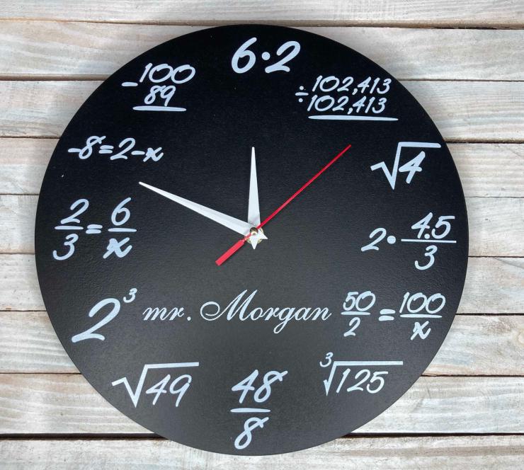Reloj Pared Reloj Con Operaciones Matematicas Reloj Montessori Premium