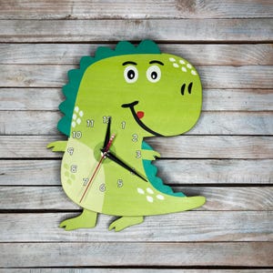 Adorable Dinosaur Pendulum Clock for Kids Room Decor - Unique Wall Clock for Baby Gift or Grandparents Gift