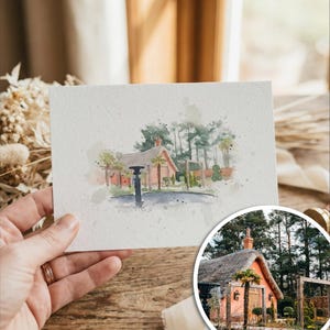 Custom Wedding Venue Watercolour | Personalised Venue Painting | Anniversary Gift Art