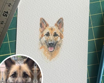 Custom Dog Portrait from Photo – Watercolour Style