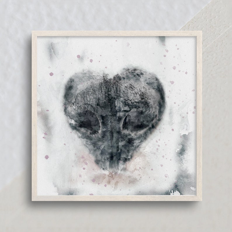 Love Heart Dog Nose Gicl\u00e9e Watercolour Art