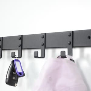 Industrial Metal Wall Hook Rack: Entryway Coat & Towel Holder