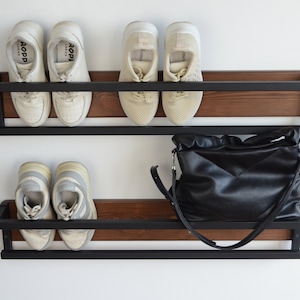 Black Friday Sale Metal Entryway Wall Shoe Shelf Industrial