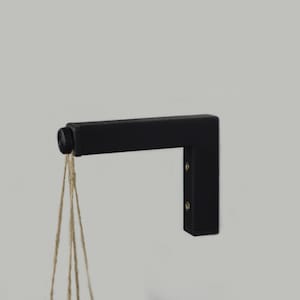 Hanging plant shelf Indoor plant hanger for gift Boho wall black hanging shelf Metal outdoor floating shelf brackets Unique decor plant rack