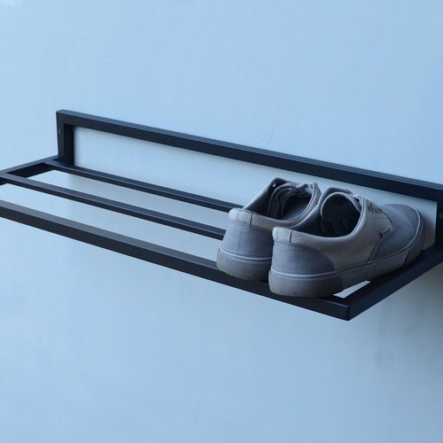 Entryway 2 Set Open Shoe Shelf Wall Mount Metal Shoe Rack Etsy