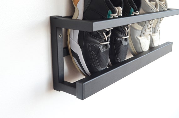 Hallway 2 Tier Metal Shoe Rack Entryway Modern Custom Shoe Organizer for  Housewaming Gift Industrial Shoe Storage Handmade Black Shoe Stand 