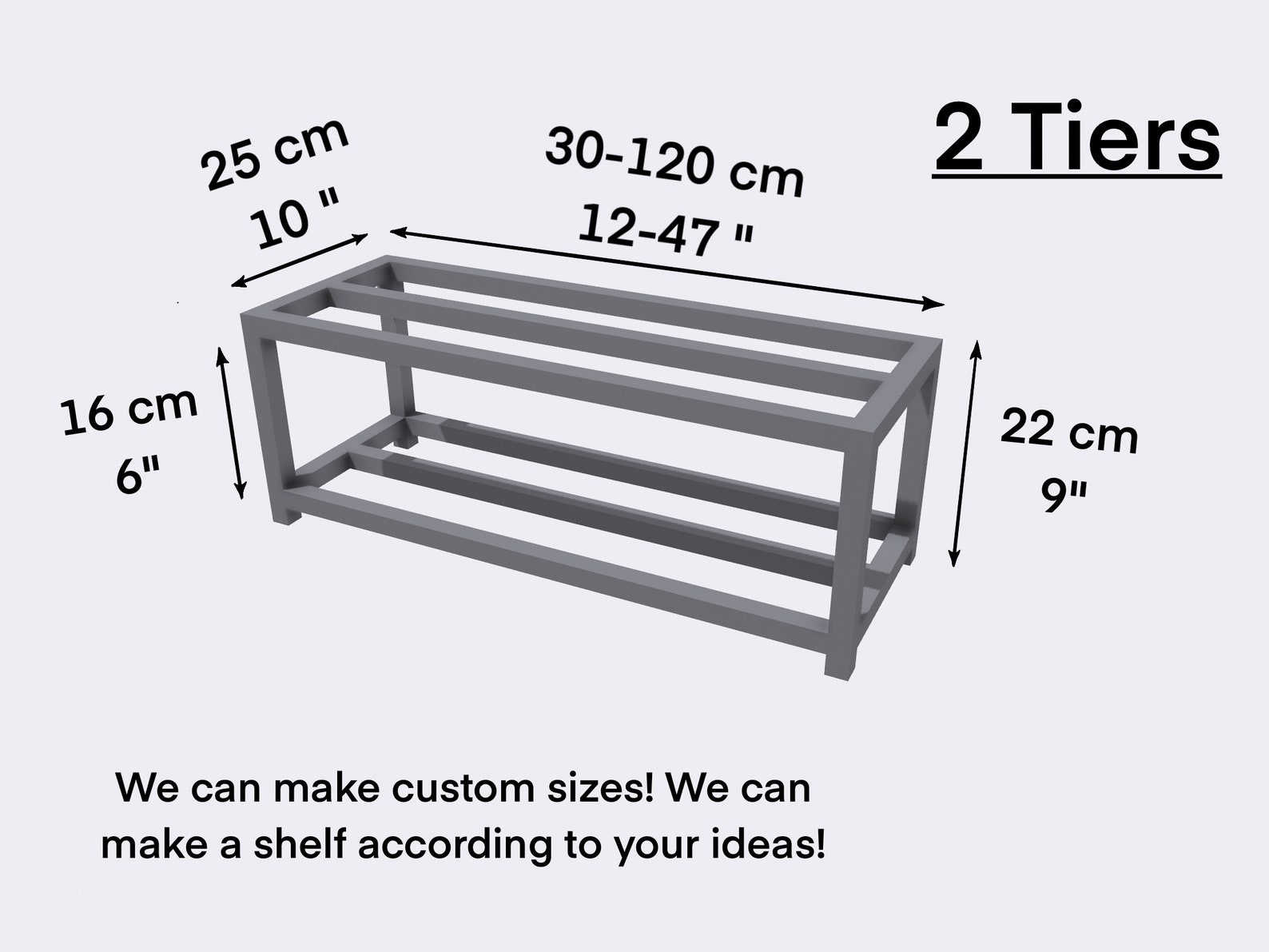 Entryway 2 Tier Metal Shoe Rack Black Shoe Stand Hallway 70s Custom ...