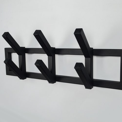 Metal Wall Mount Coat Rack With Shelf Clothing Hanger Rack Etsy