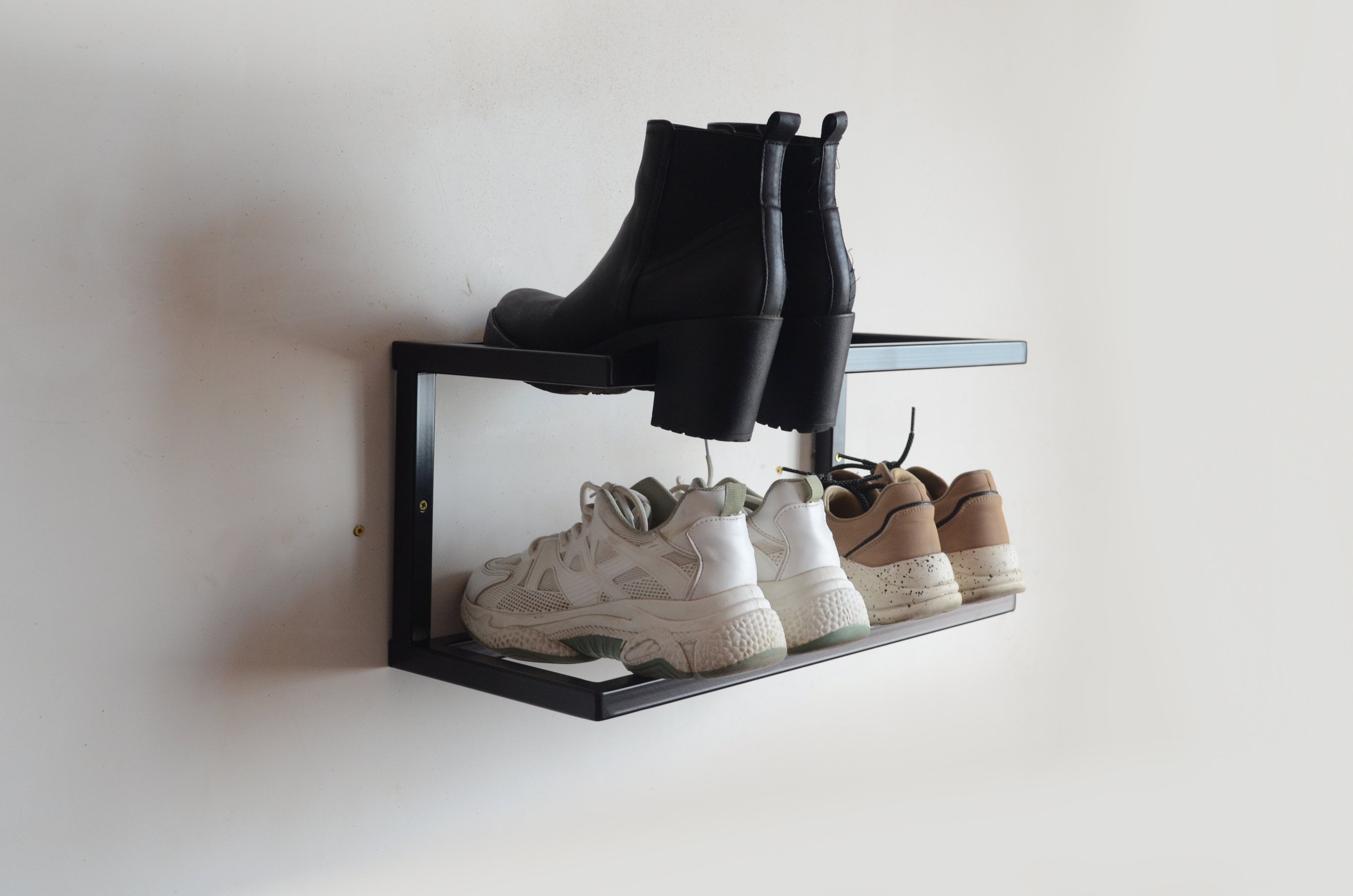 Tier Shoe Shelf Industrial Metal Shoe Shelf for Hallway Decor Etsy