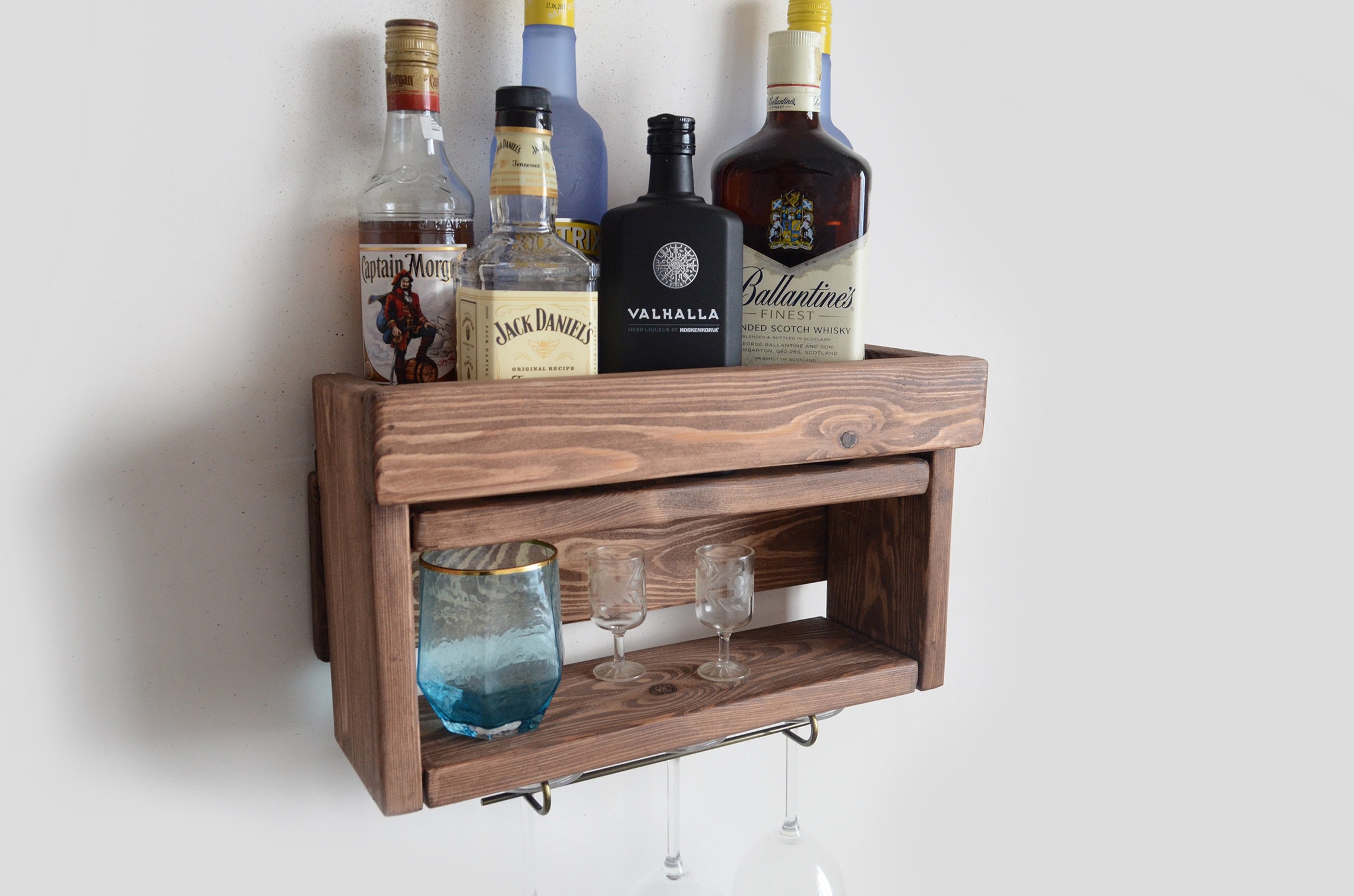 Ts For Her Wall Shelves Wall Mounted Bar Liquor Storage Etsy