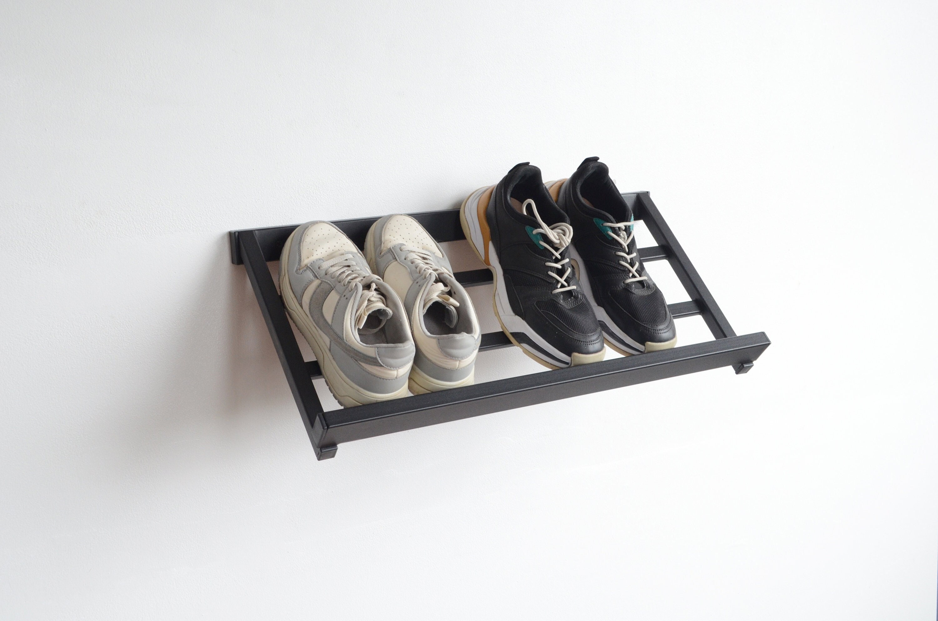 Entryway Wall Mount Metal Shoe Rack Industrial Schuhregal Metal Modern  Hallway Organizer Custom Boot Shelves Gift Small Farmhouse Home Decor - Etsy