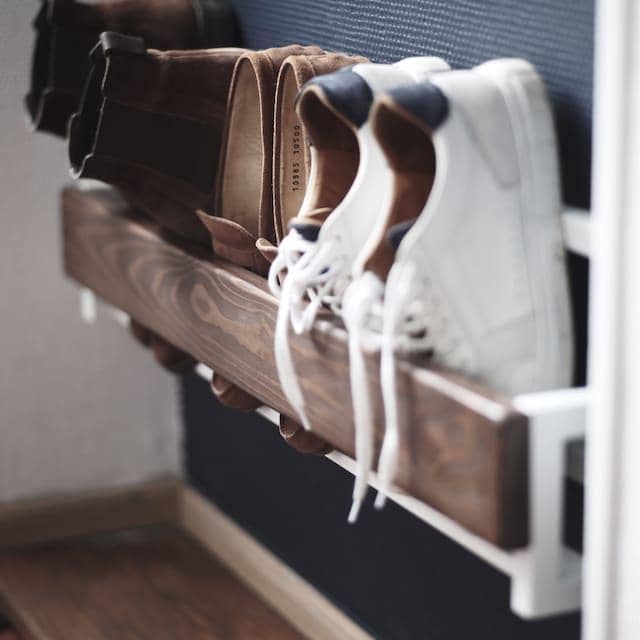 Wooden Slanted Shoe Rack UK