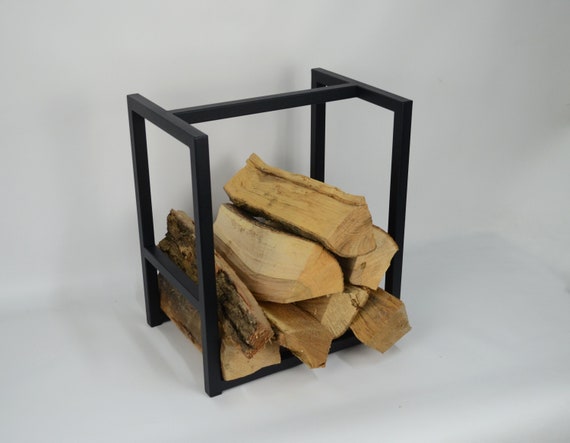 Metal Firewood Log Holder Custom Outdoor Wood Storage Industrial