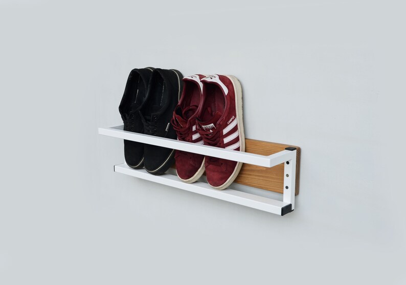 Metal Wall Mount Industrial Shoe Rack Entryway Custom Shoe - Etsy