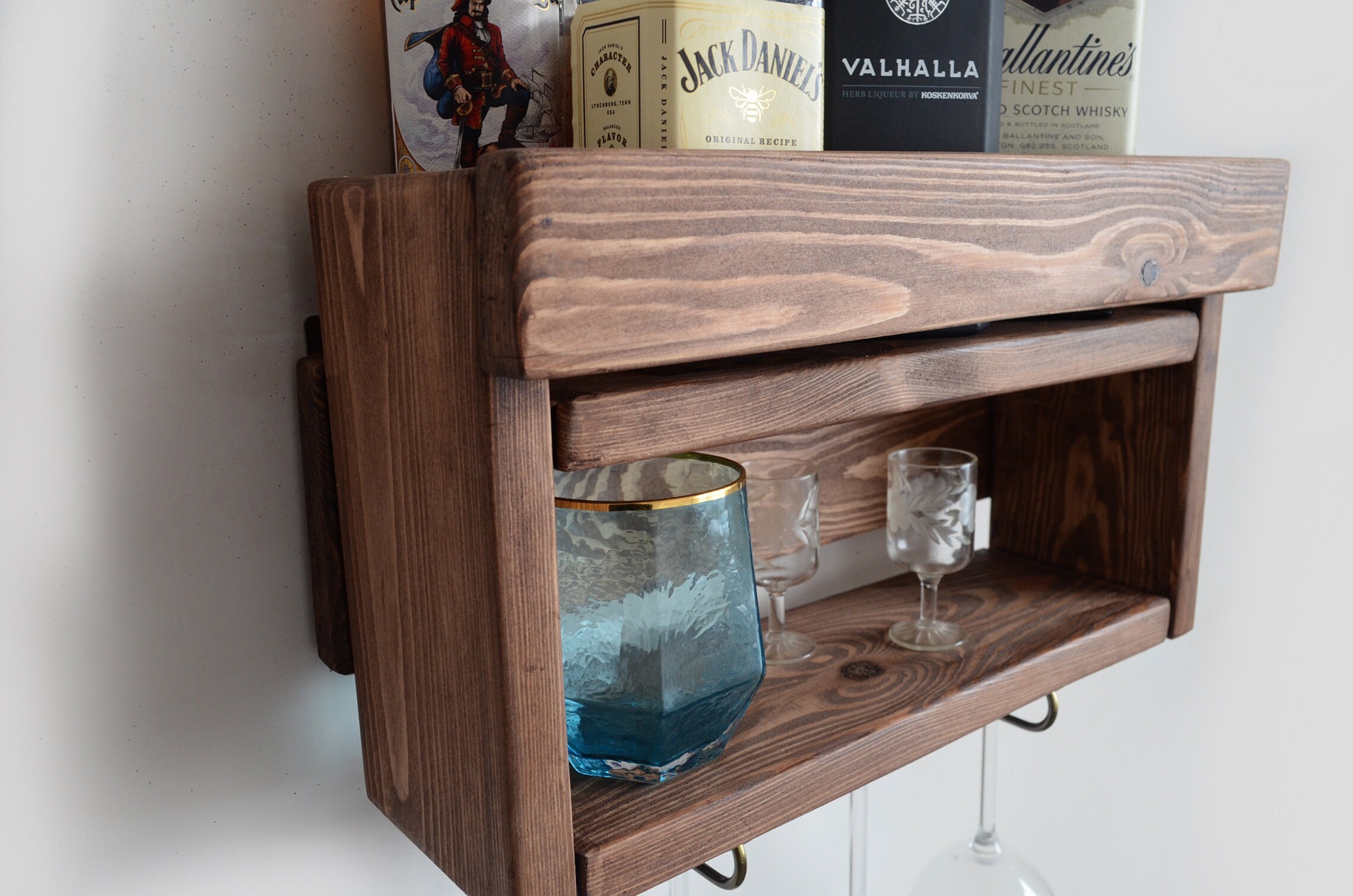 Gifts for Her Wall Shelves Wall Mounted Bar Liquor Storage Etsy